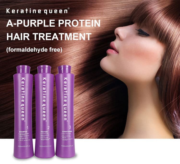 keratine queen brazil botox keratin hair treatment set 0% formaldehyde smoothing & straightening