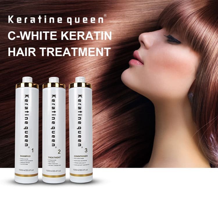 keratine queen 8% formaldehyde brazilian keratin straightening set smooth · shine · anti frizz