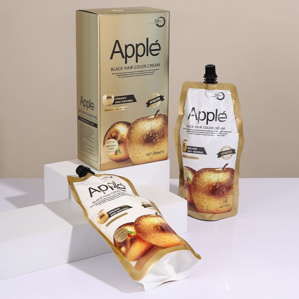keratine queen glod apple black hair color cream ammonia free
