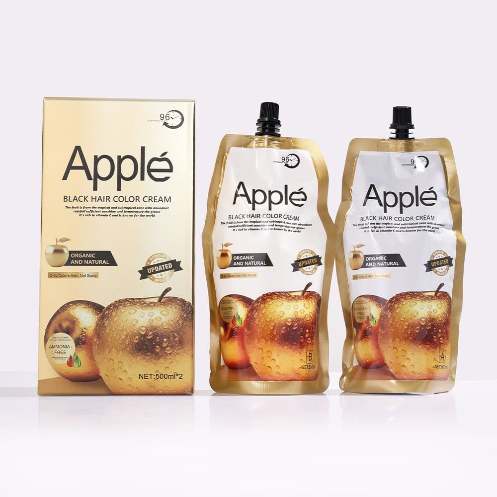 keratine queen glod apple black hair color cream ammonia free