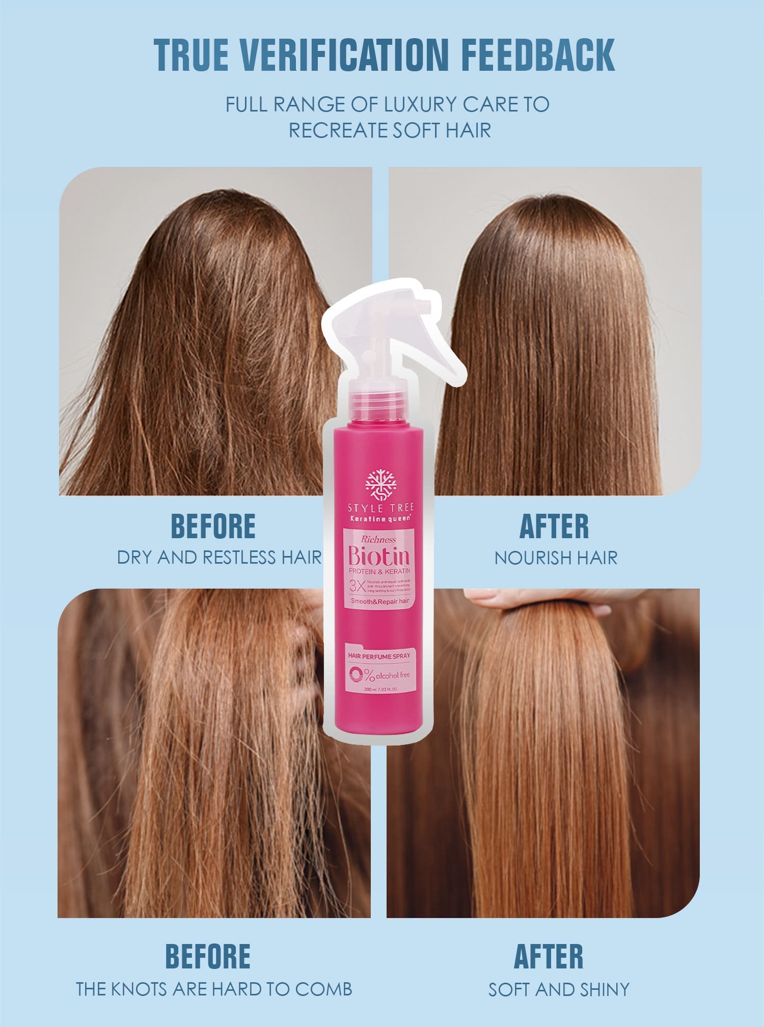 style tree richness biotin hair perfume spray 3x anti frizz